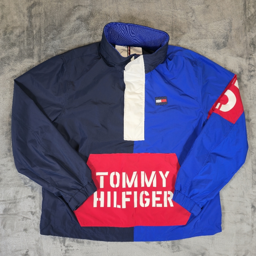 Tommy Hilfiger Coastal Navigator Windbreaker Sailing Jacket Size Large